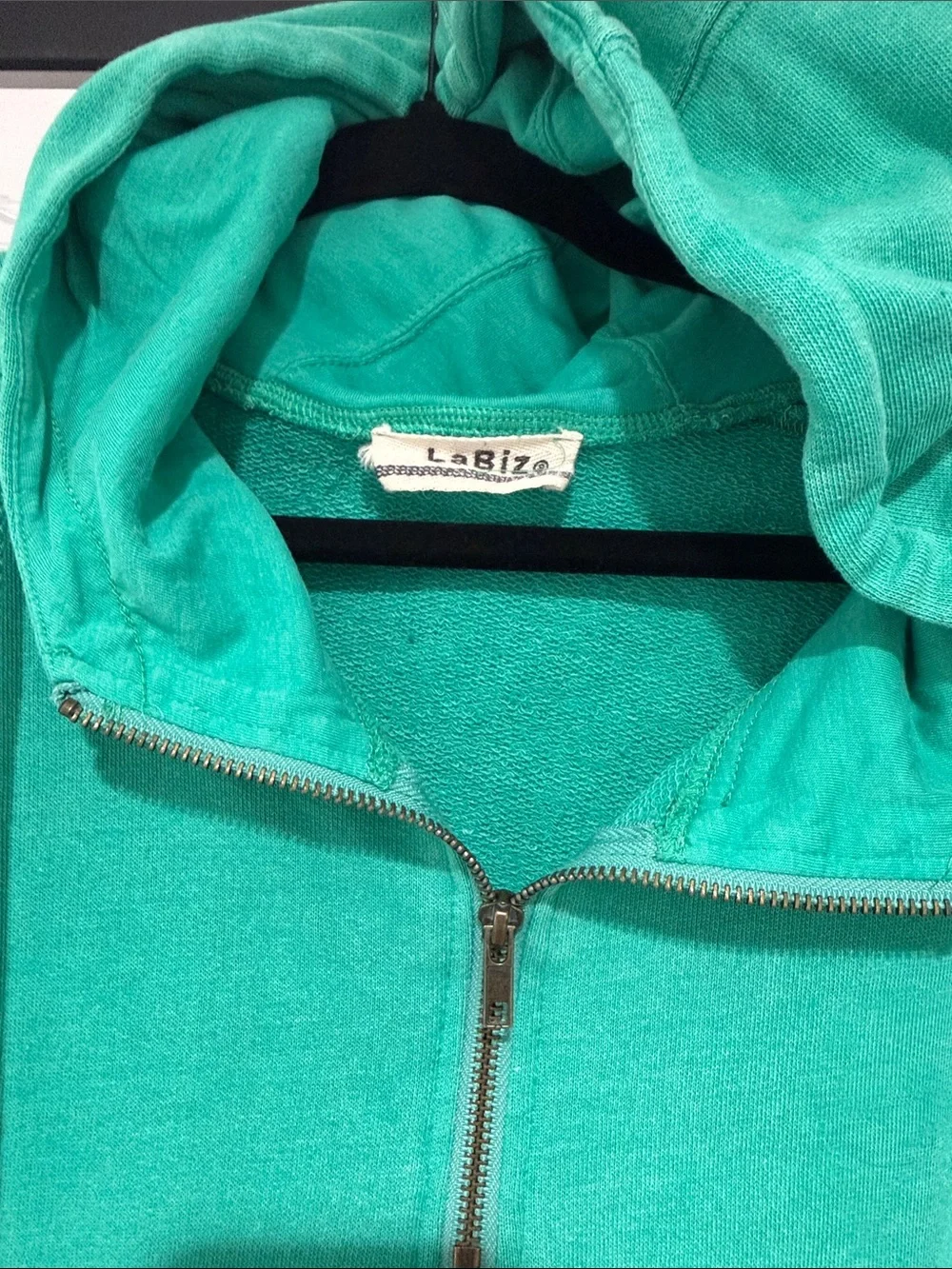 La Biz Zippered Hoodie with Matching Shorts Set